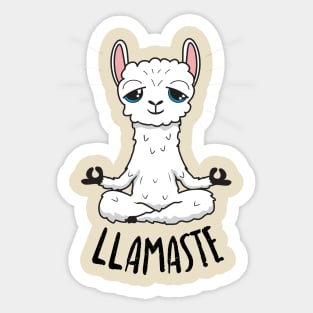 Llamaste - llama - namaste - yoga Sticker